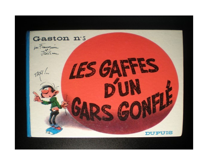 Les gaffes d'un gars gonglé Gaston Lagaffe N°5 1967 Franquin TBE