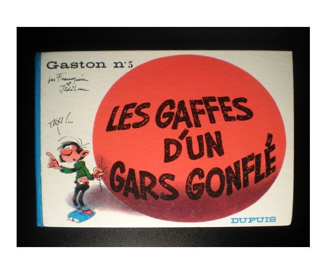 Les gaffes d'un gars gonglé Gaston Lagaffe N°5 1967 Franquin TBE