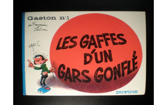 Les gaffes d'un gars gonglé Gaston Lagaffe N°5 1967 Franquin TBE