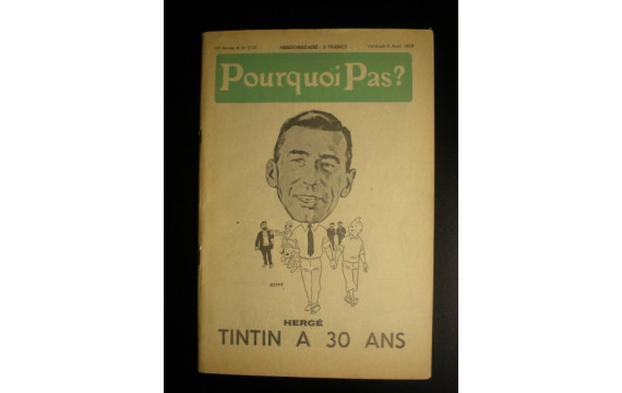 RARISSIME revue Pourquoi pas Hergé 30 ans de Tintin 3 avril 1959 ETAT NEUF