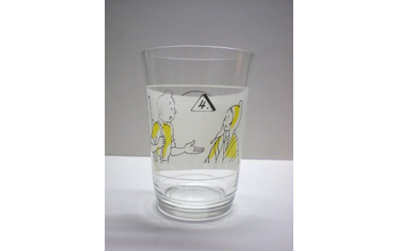 RARISSIME Verre AD N°4 Moutarderie Nivelloise PROCHE DU NEUF