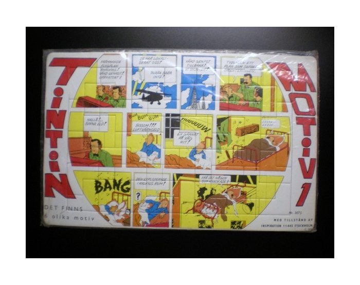 RARE Puzzle Tintin Suédois N°1 ETAT NEUF