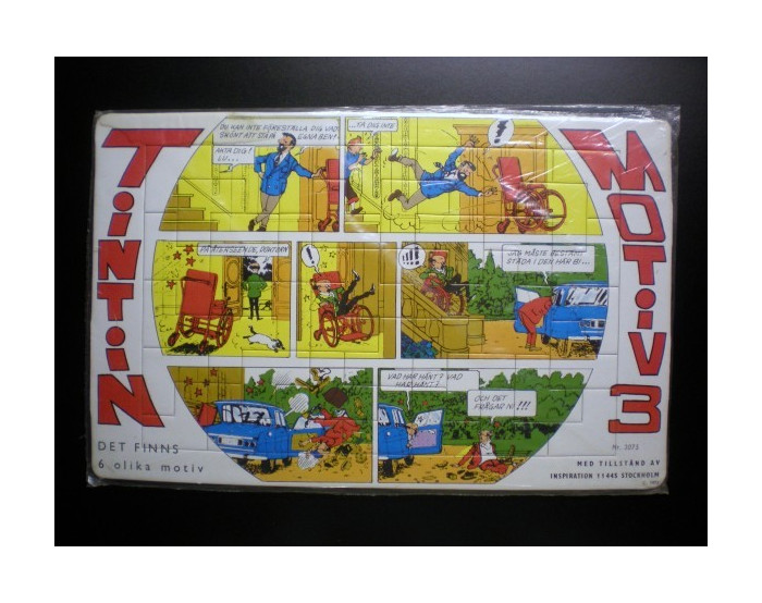 RARE Puzzle Tintin Suédois N°3