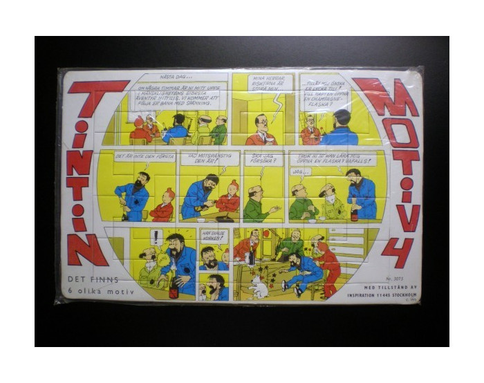 RARE Puzzle Tintin Suédois N°4 ETAT NEUF