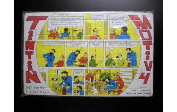 RARE Puzzle Tintin Suédois N°4 ETAT NEUF