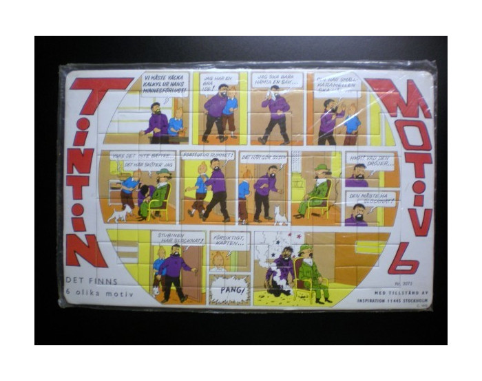 RARE Puzzle Tintin Suédois N°6 ETAT NEUF