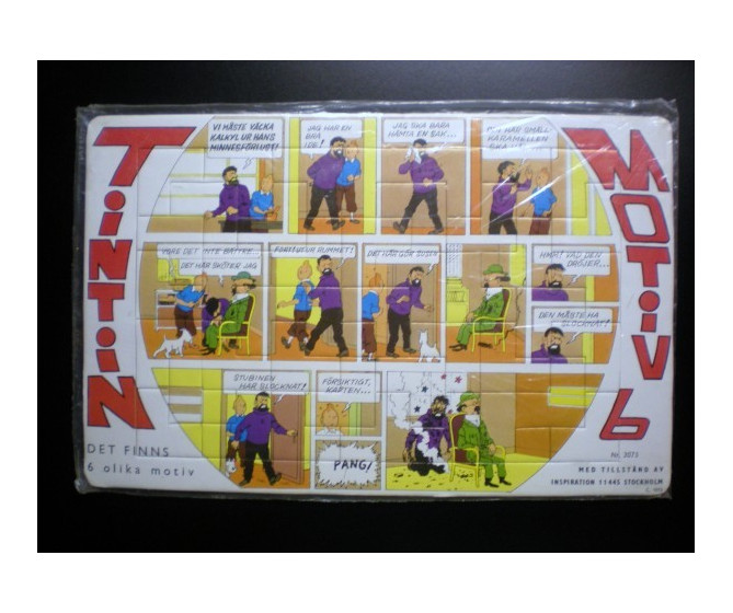RARE Puzzle Tintin Suédois N°6 ETAT NEUF