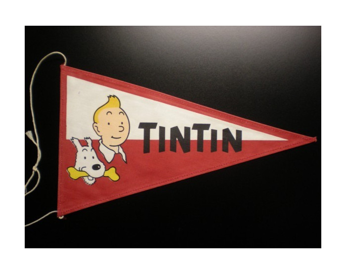 Ancien Fanion du Chèque Tintin 