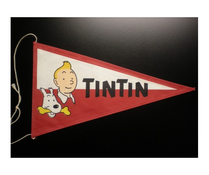 Ancien Fanion du Chèque Tintin 