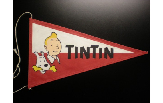 Ancien Fanion du Chèque Tintin 