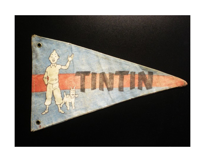 Rare ancien fanion Tintin  Le premier