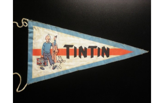 Rarissime Ancien Fanion Tintin 