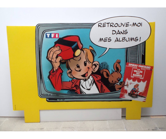 RARE Grand PLV Mécanique Spirou TF1 1994