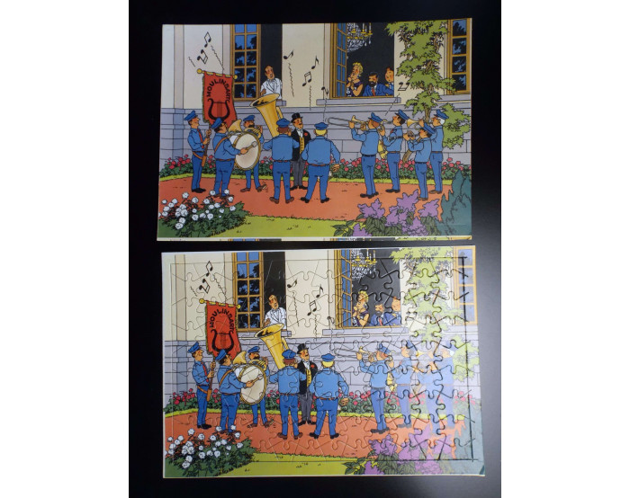 Puzzle du Chèque Tintin Fanfare de Moulinsart COMPLET TBE
