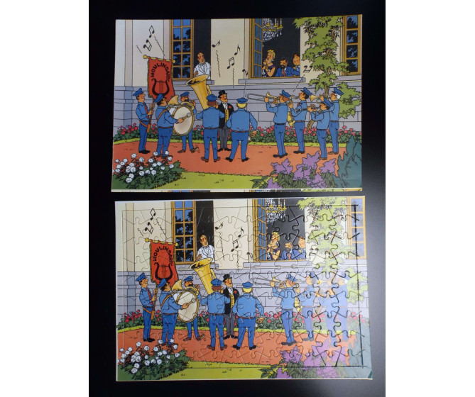 Puzzle du Chèque Tintin Fanfare de Moulinsart COMPLET TBE