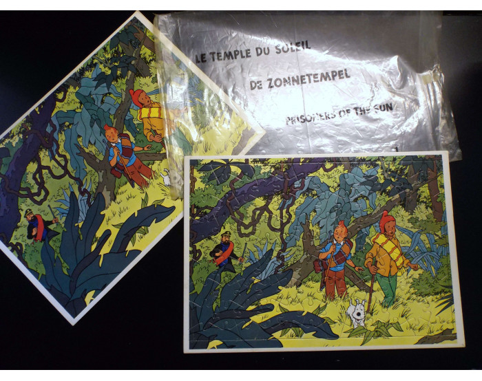 Rare Puzzle du Chèque Tintin Le Temple su soleil 