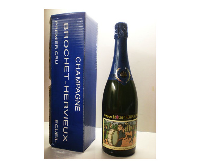 Bouteille champagne Tintin Brochet Hervieux Ecueil premier cru