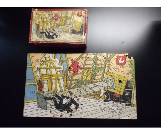 Puzzle en bois Tintin N°4 Le secret de la licorne TBE incomplet - Rue du  Labrador