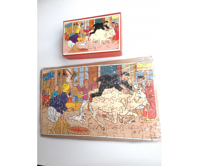 Puzzle Tintin au Tibet en bois années 50 - Rue du Labrador
