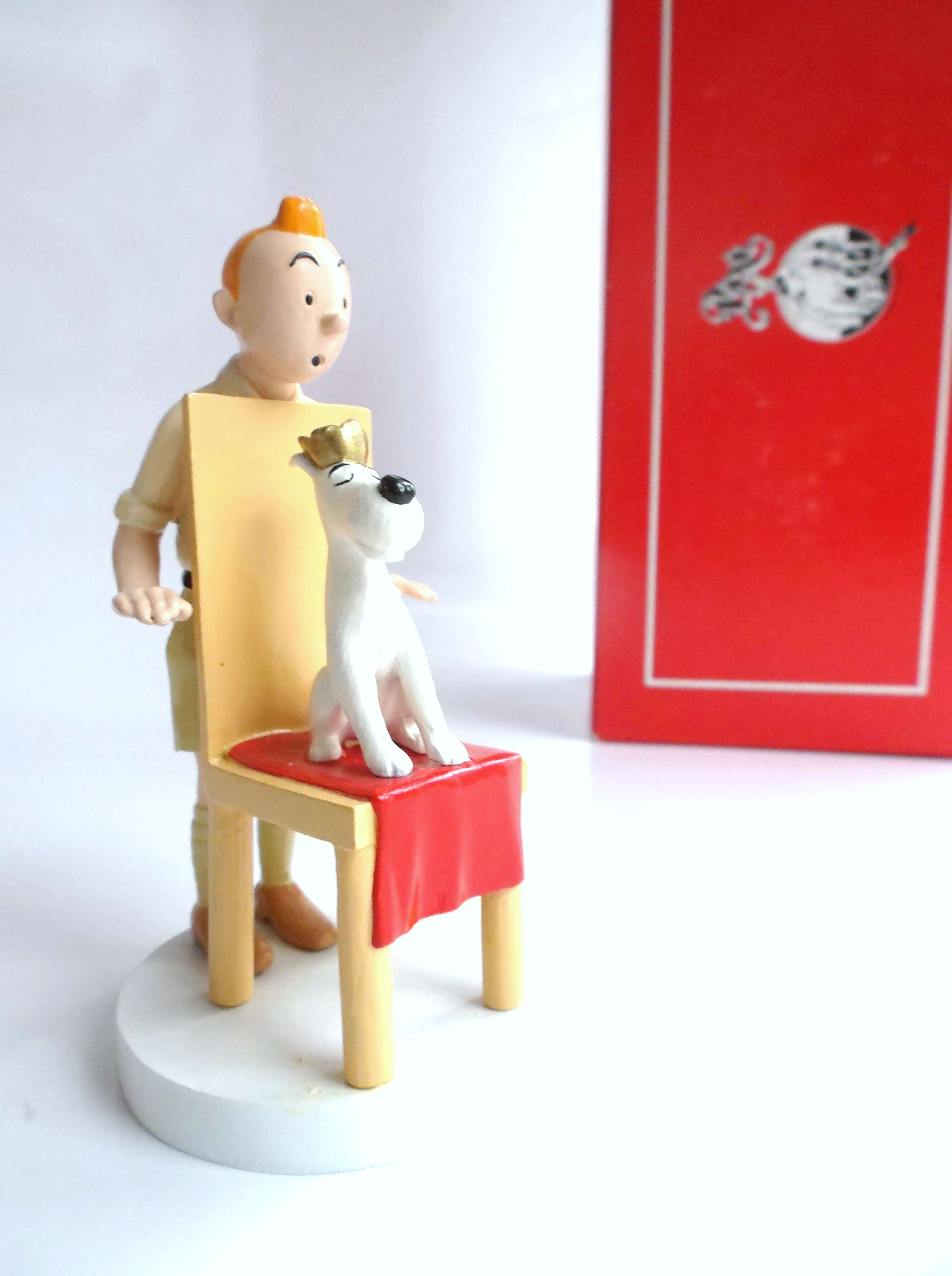 Tintin avec Milou au dos résine 12cm – L'Oiseau de Paradis