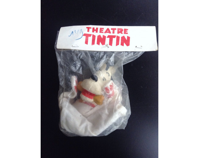 TRES RARE dans son emballage d'origine    Marionnette du théatre Tintin.  Tête en plastique polychrome et corps en feutrine.  Da