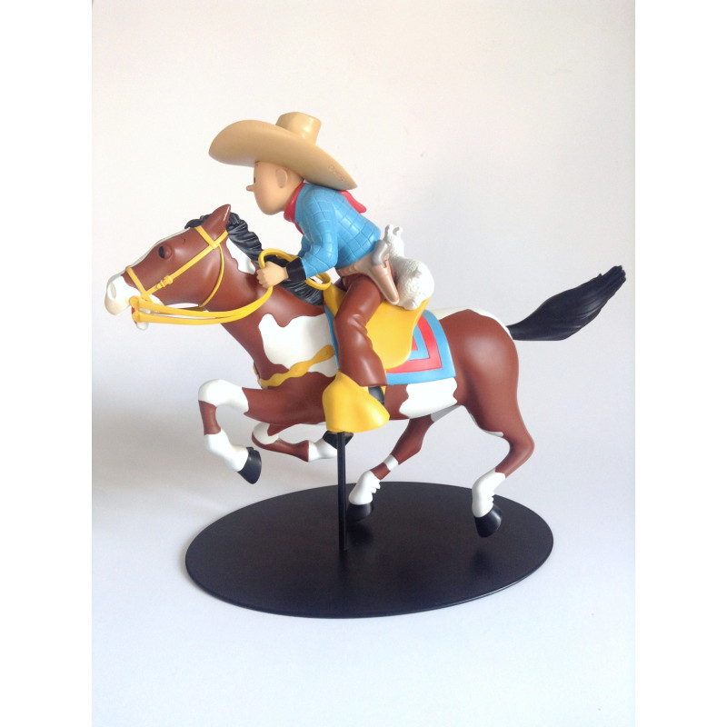 Tintin cow-boy - Statuette résine 27 cm