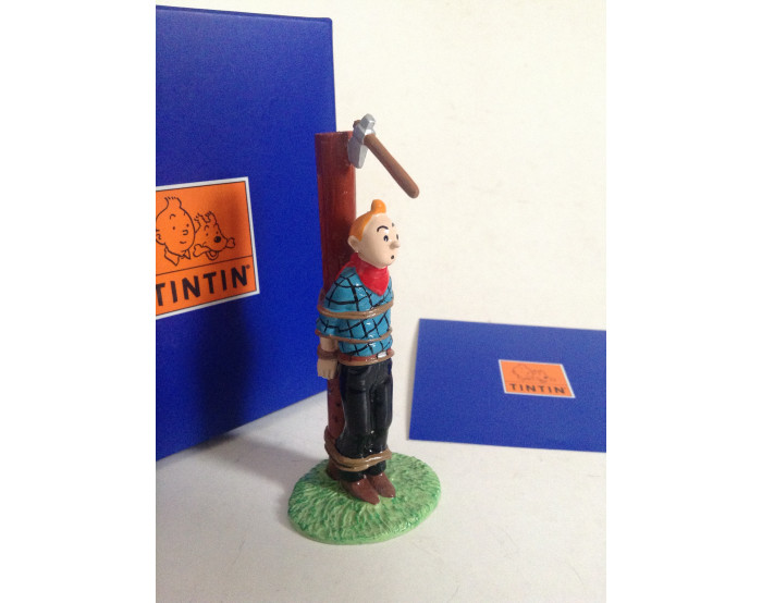 Moulinsart Plomb Tintin Poteau hache REF 46202 B + C ETAT NEUF