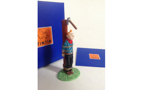 Moulinsart plomb Tintin Poteau Hache Ref 46202 B + C ETAT NEUF