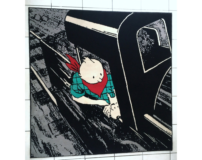Superbe Tapis Tintin en Amérique Axis  ETAT NEUF