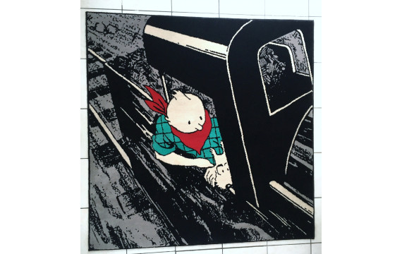 Tapis Tintin au Congo Milou roi sur Trône Axis 1994 