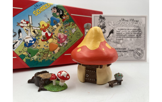 Pixi Mini Village La maison champignon rouge et jaune Ref 35204 B + C ETAT NEUF