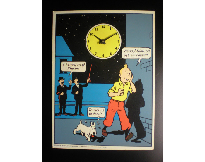 Horloge Tintin 1984 Récréa 2000 Paris 