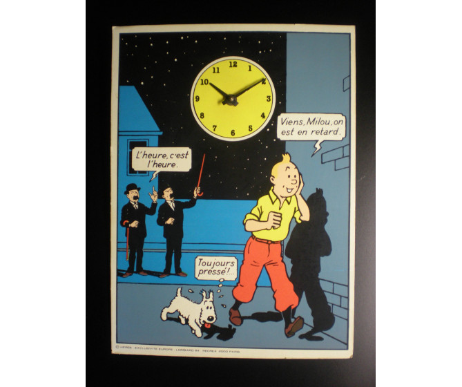 Horloge Tintin 1984 Récréa 2000 Paris