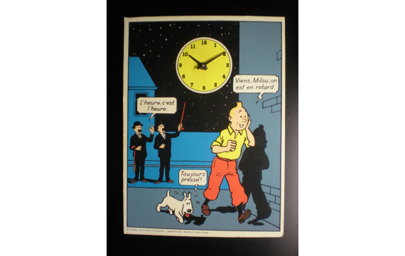 Horloge Tintin 1984 Récréa 2000 Paris 